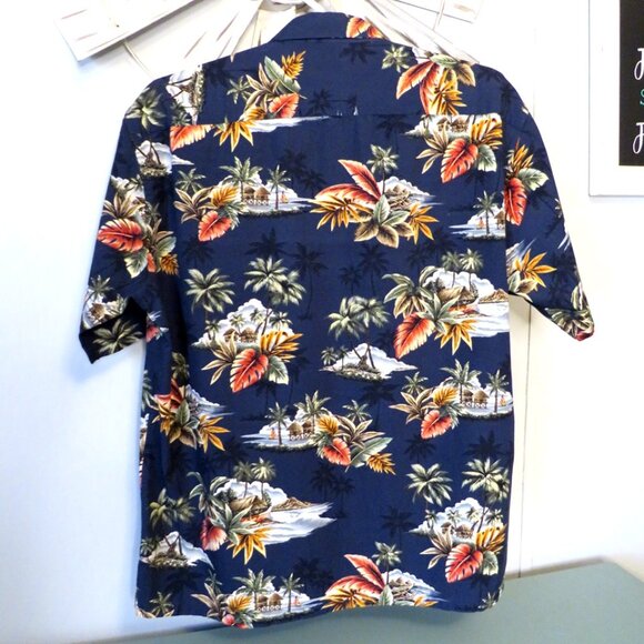 Pierre Cardin Hawaiin Tropical Button-Down SS Shirt Size XL - Picture 2 of 5
